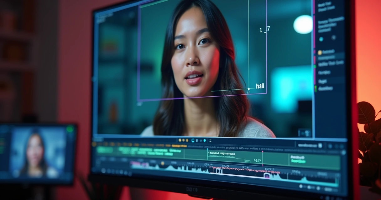 Interface with face tracking in short video