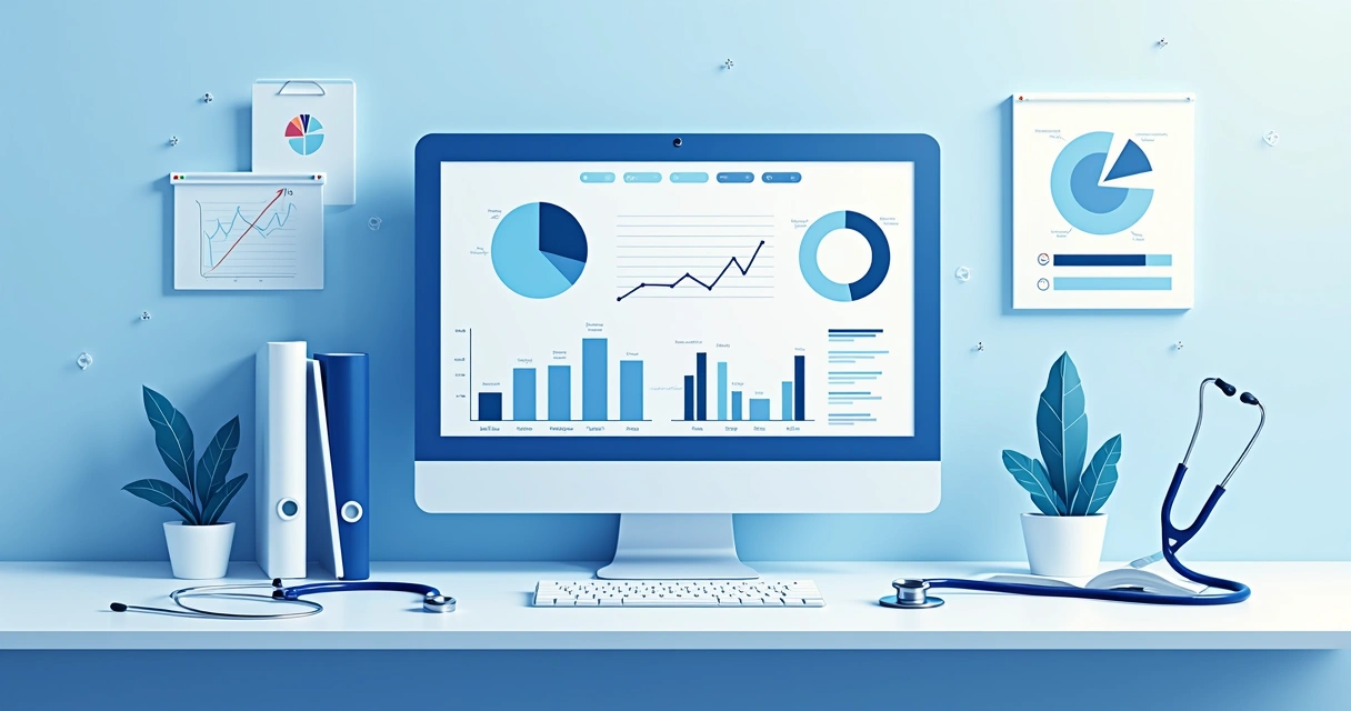 Como Analisar Dados em Auditoria Clínica: Guia Prático 1 Painel digital mostrando gráficos de indicadores de auditoria clínica