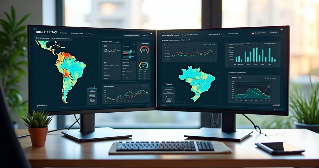 Painel com indicadores fiscais em tempo real 
