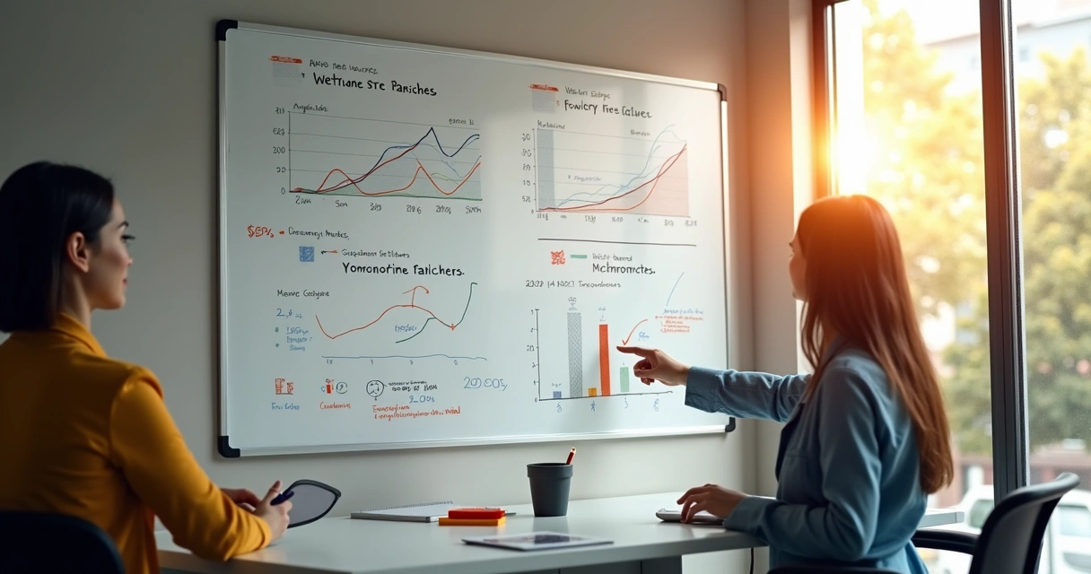 Painel de indicadores semanais em lavanderia com gráficos simples 