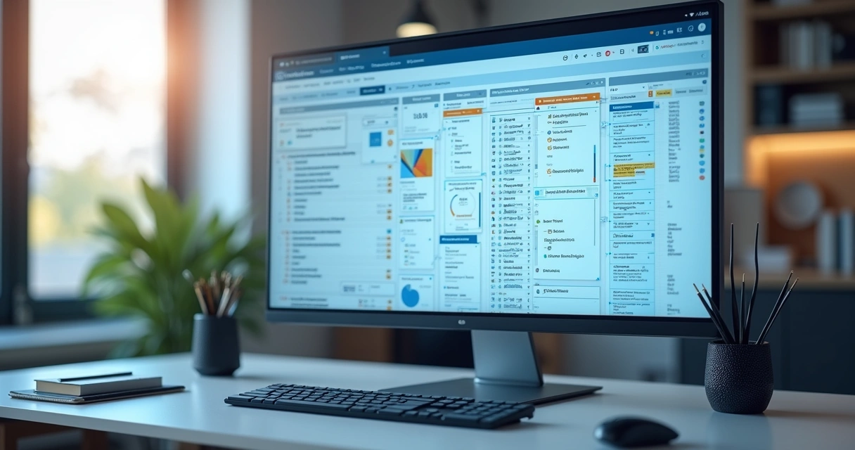 Painel com fluxos entre automação e ERP 