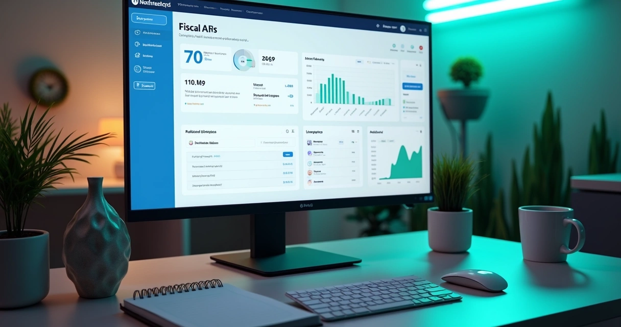 Painel com fluxo de integração fiscal e webhooks 
