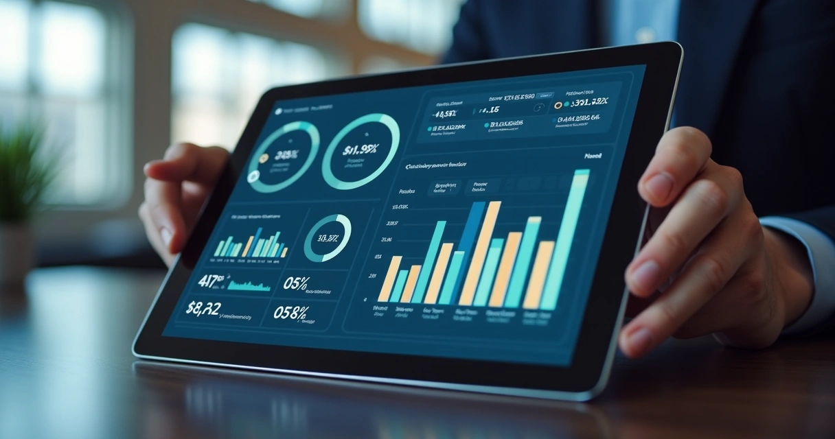 Painel digital mostrando integração de vendas e controle financeiro em tempo real