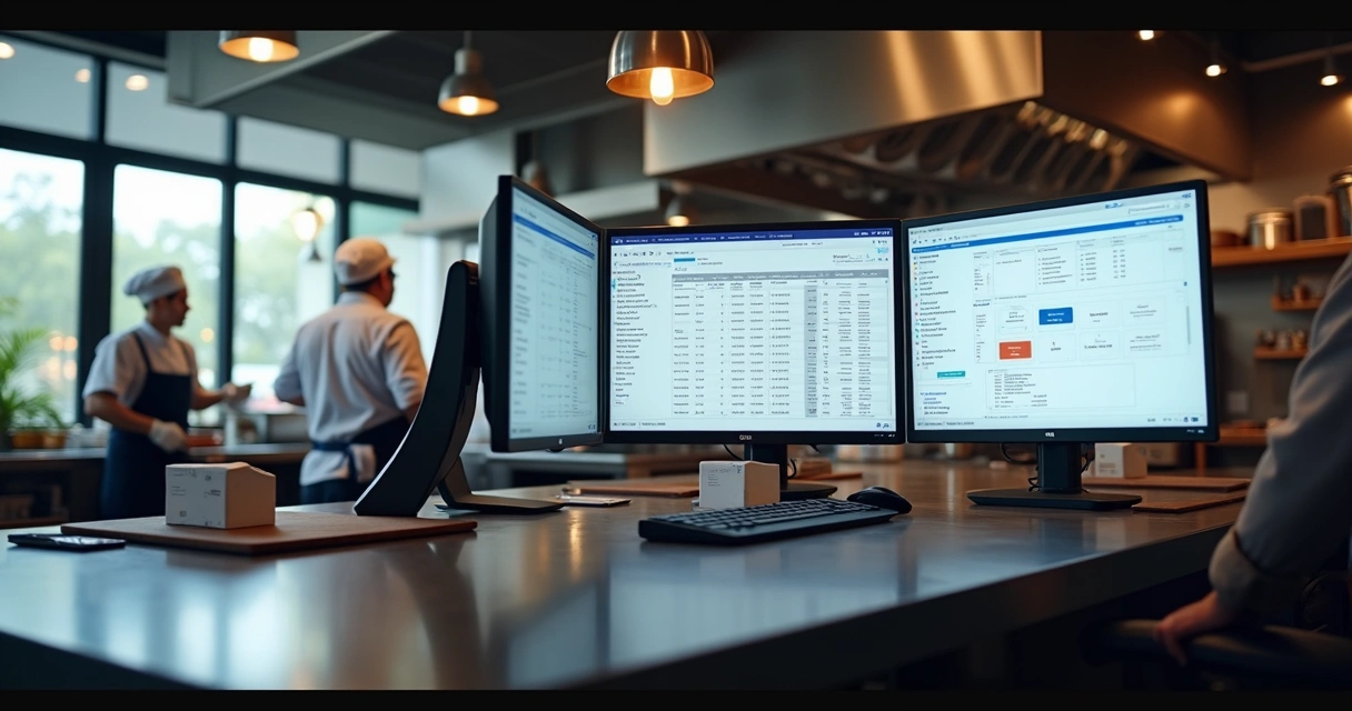 Painel integrado com pedidos de delivery na cozinha 