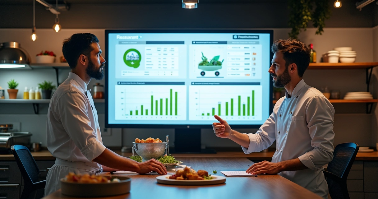 Painel digital integrado de gestão para restaurante