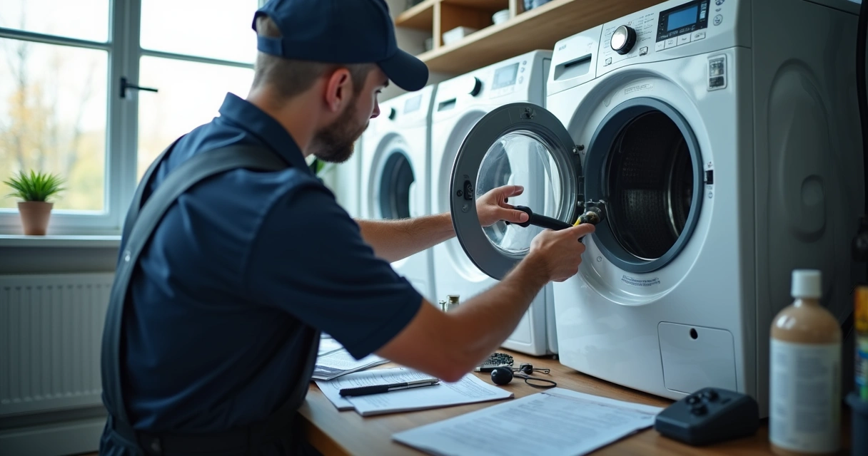 Técnico analisando painel digital de máquina 