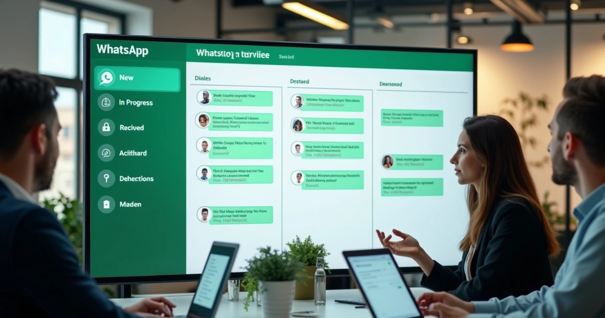 Painel Kanban para gerenciamento de atendimento WhatsApp 