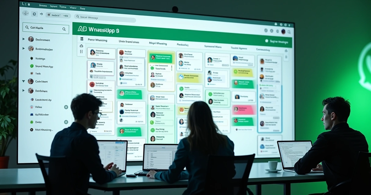 Painel Kanban intuitivo mostrando atendimento multicanal e gestão de mensagens no WhatsApp 