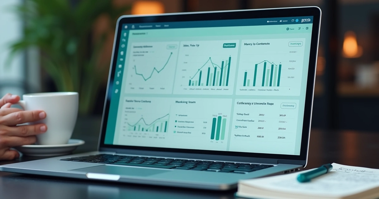 Painel com indicadores de prospecção ativa 