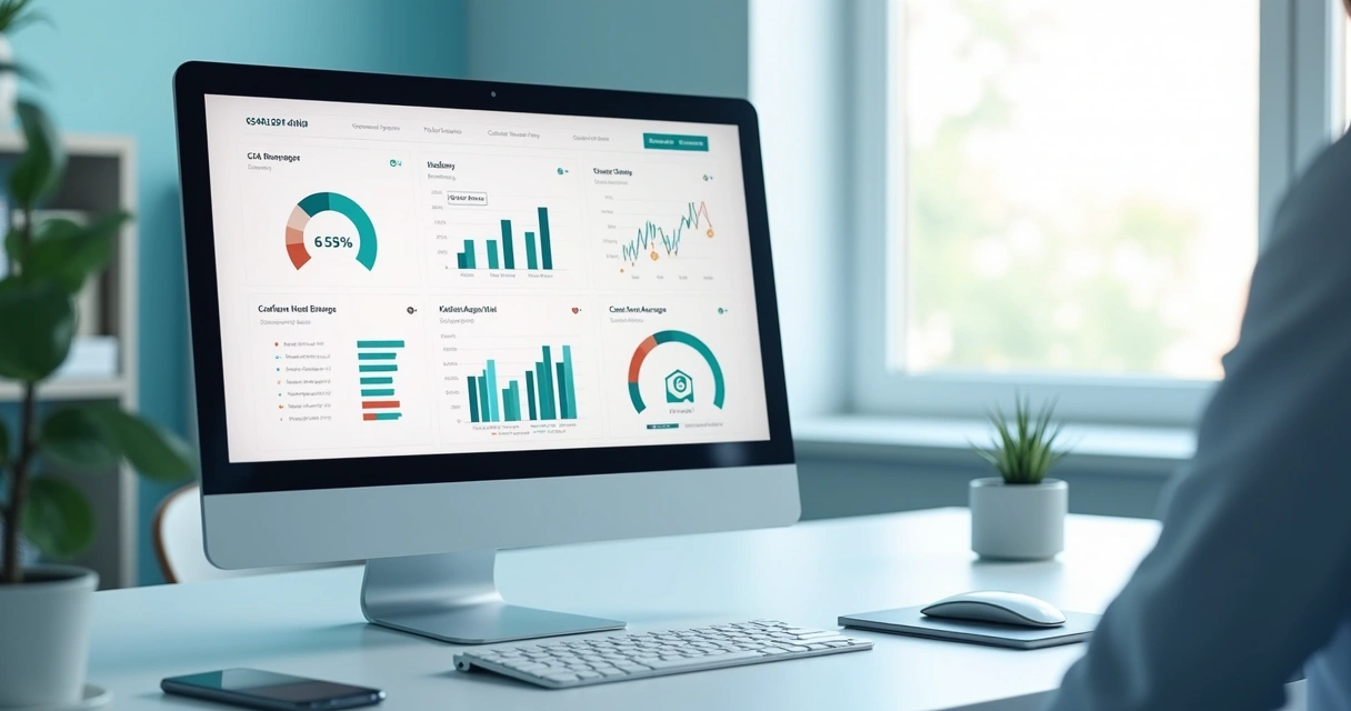 Painel de KPIs em clínica 