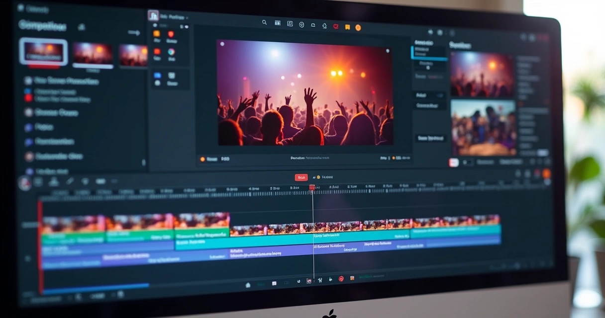 Video editing panel highlighting subtitle and hashtag options for social media 