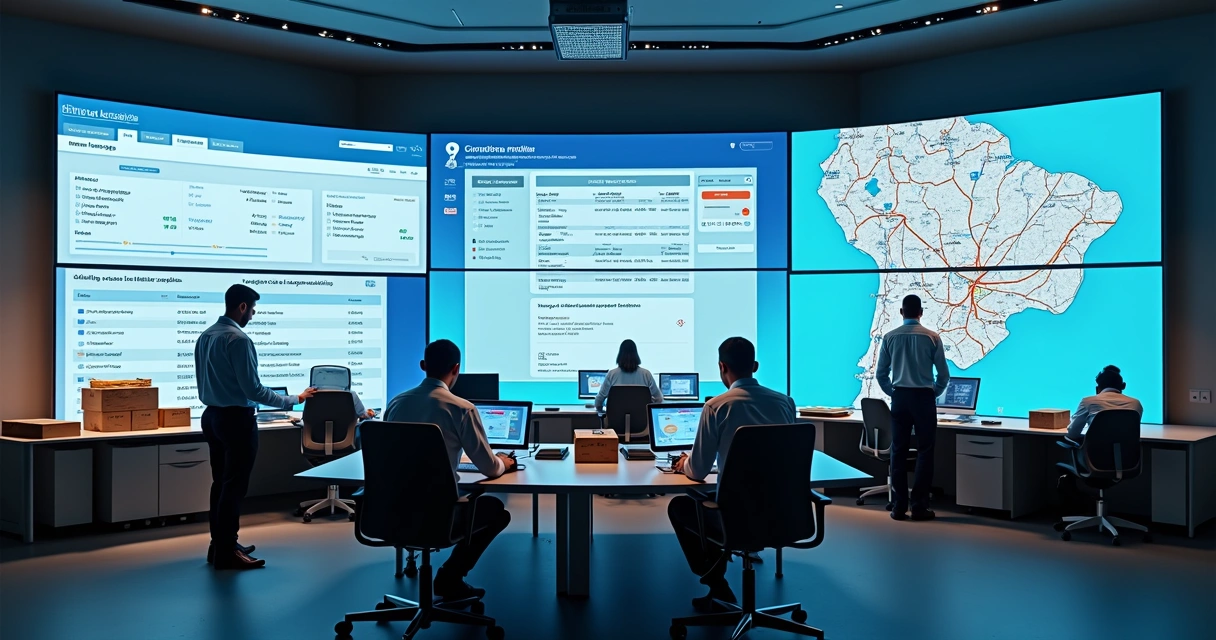 Painel logístico com pedidos e mapa de São Paulo 