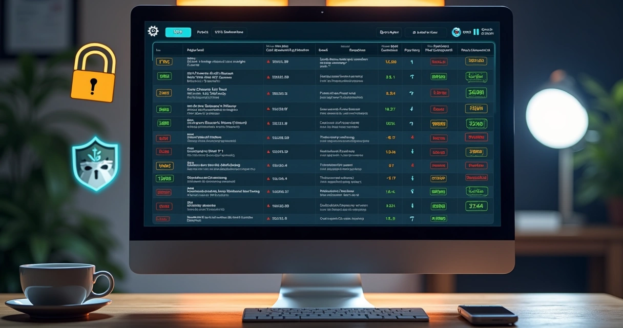 Painel com logs de erro detalhados de bot de trading. 