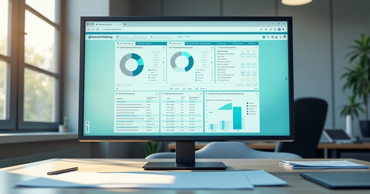 Dashboard moderno de manutenção preventiva com gráficos e listas de tarefas