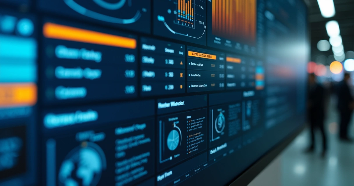 Painel digital de manutenção com ordens de serviço e indicadores 