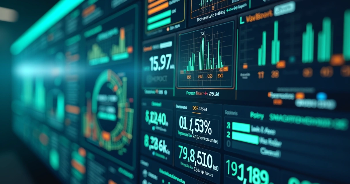 Dashboard digital com indicadores e alertas de manutenção preditiva 