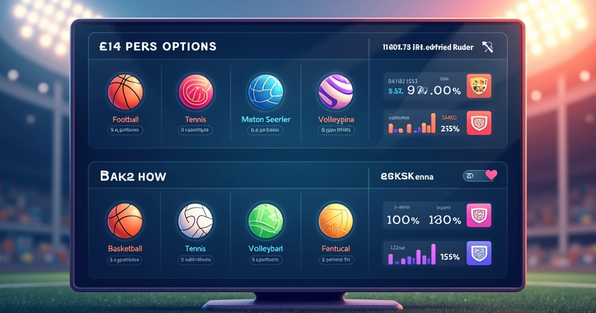 Painel digital mostrando opções de apostas em diversos esportes