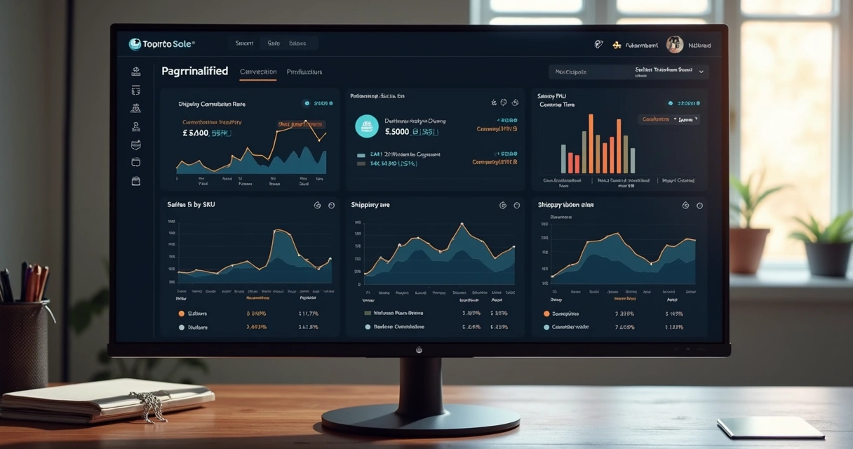 Dashboard com métricas de vendas 