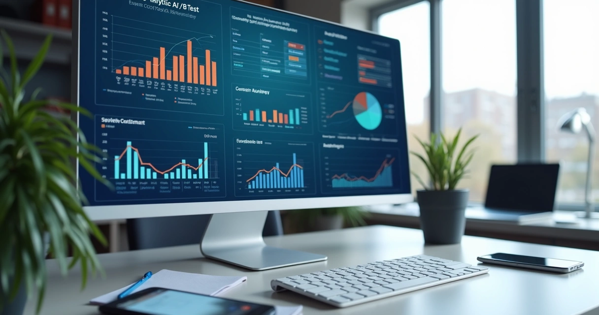 Painel com métricas de experimento em aplicativo 