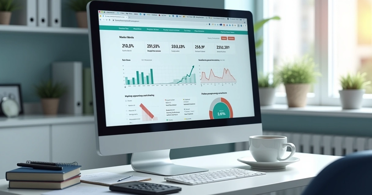 Painel com métricas de marketing e agenda odontológica 