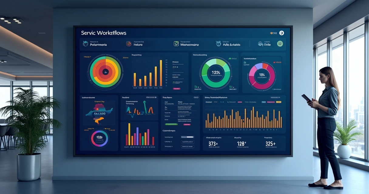 Painel de métricas de desempenho de fluxos de atendimento automatizados 