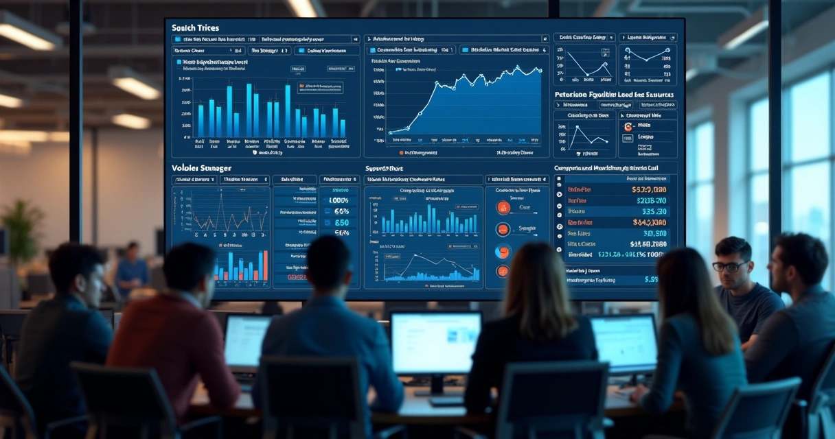 Como Gerar Leads Qualificados Usando Dados Cadastrais 8 Painel digital com métricas de campanhas e geração de leads em destaque