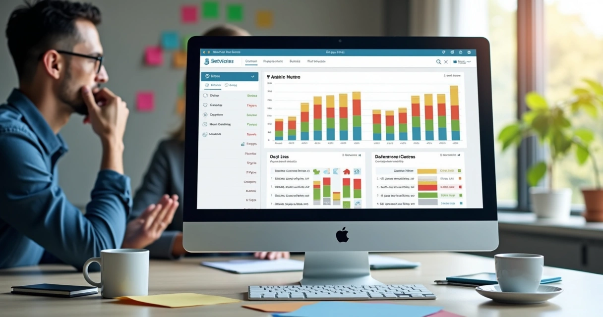 Dashboard com métricas de conversão e qualidade da lista de leads B2B 