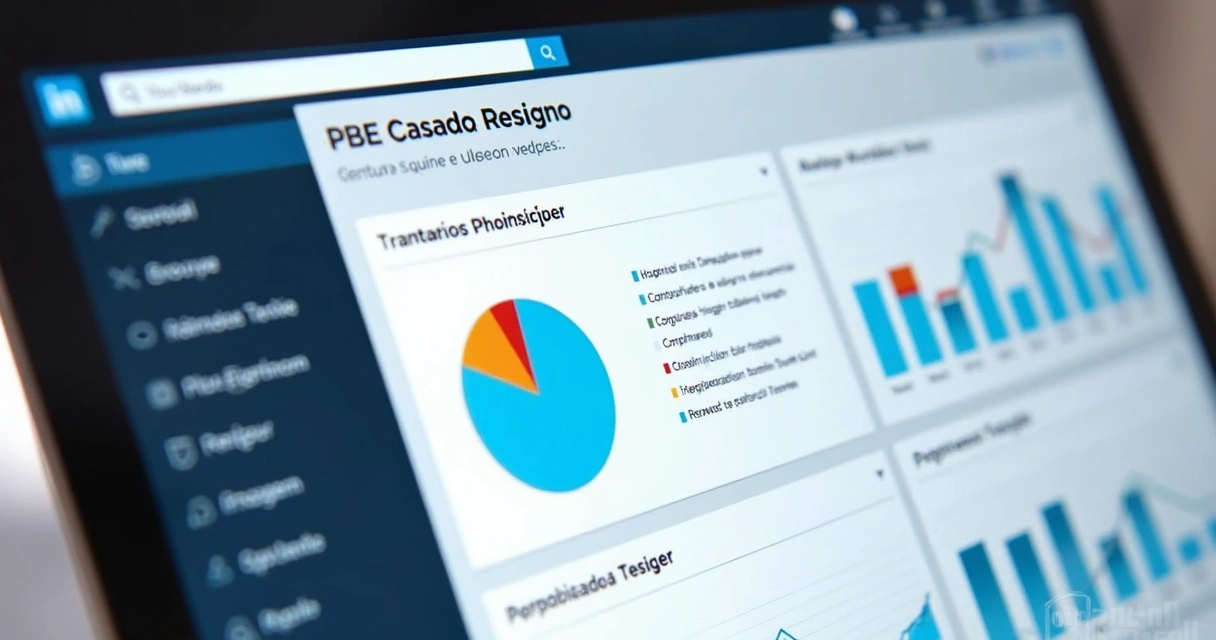 Painel com métricas de vendas no LinkedIn