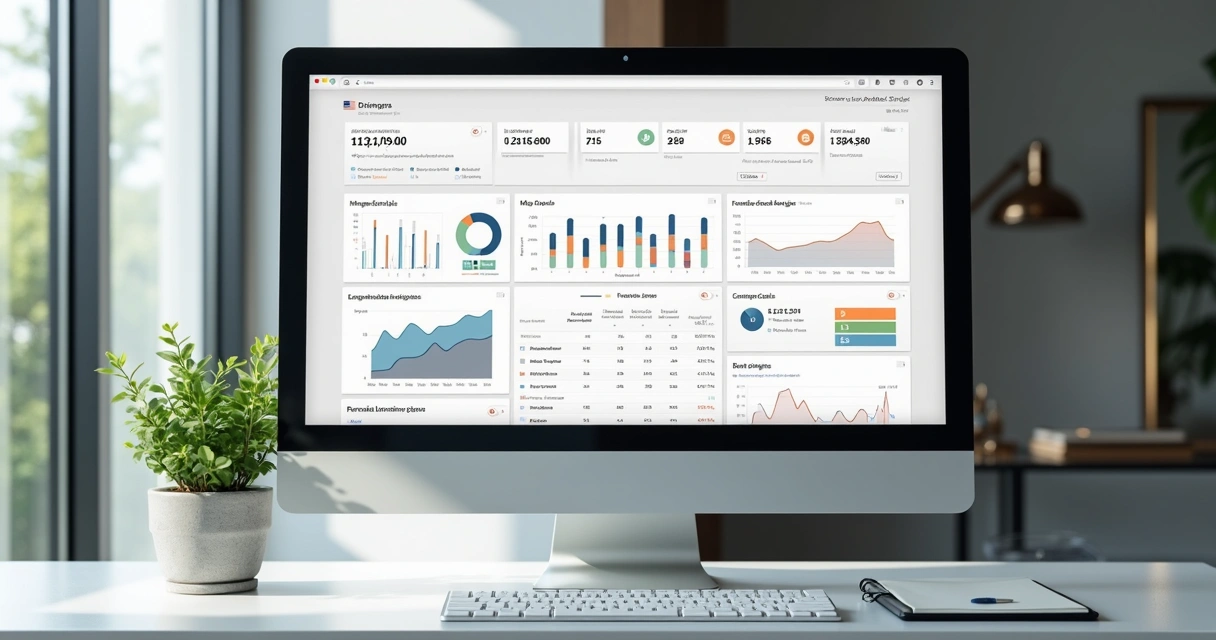 Painel com métricas de SEO local