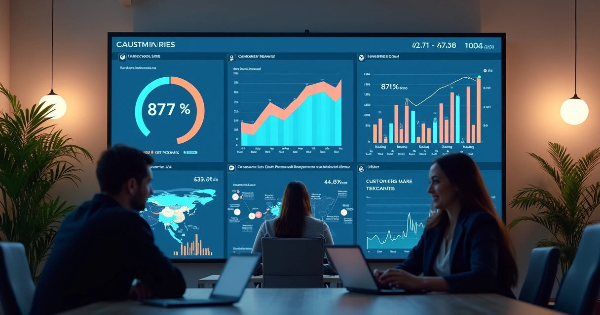 Painel de métricas de agência mostrando curva de LTV crescendo 