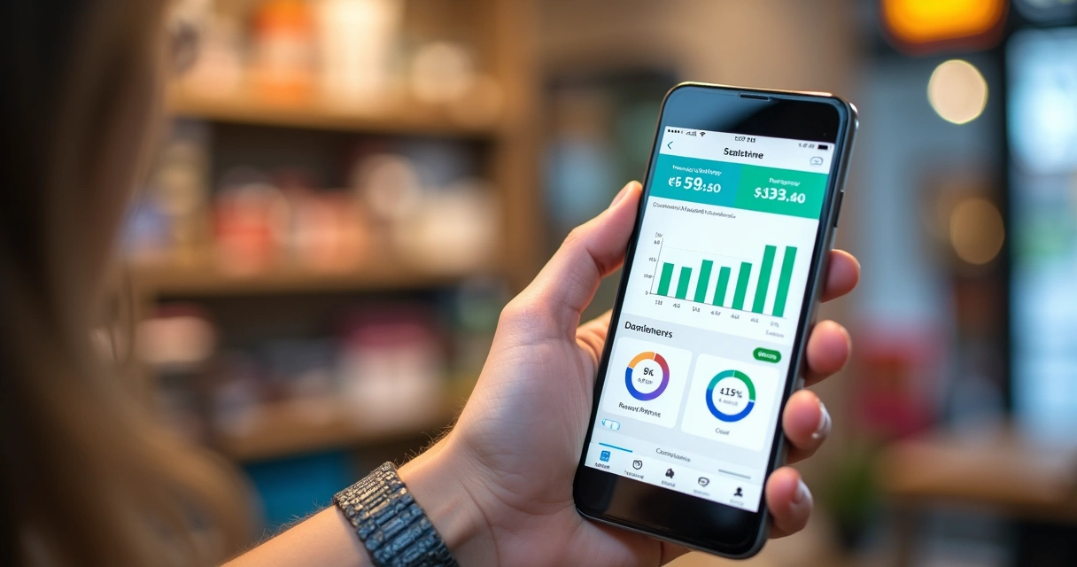 Painel digital com métricas de personalização em destaque 