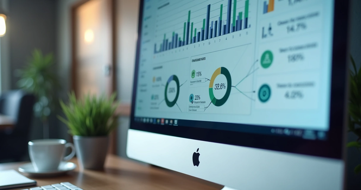 Dashboard with sales metrics and system integration 