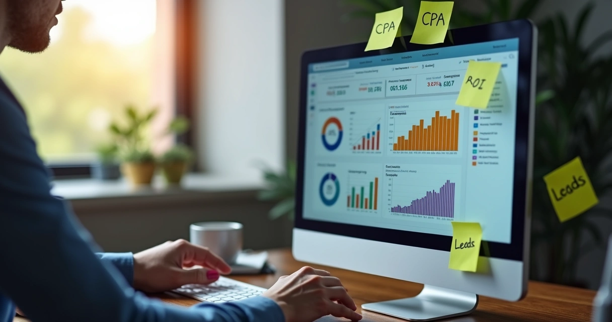Painel de monitoramento digital com gráficos de CPA 