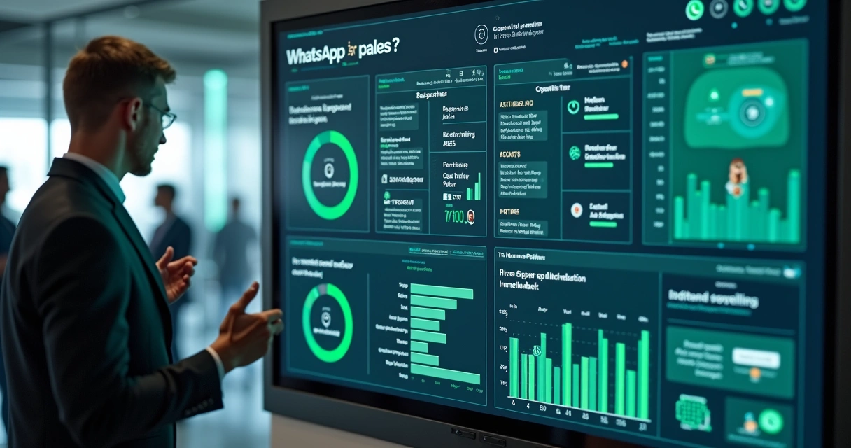 Painel digital de monitoramento com métricas de WhatsApp
