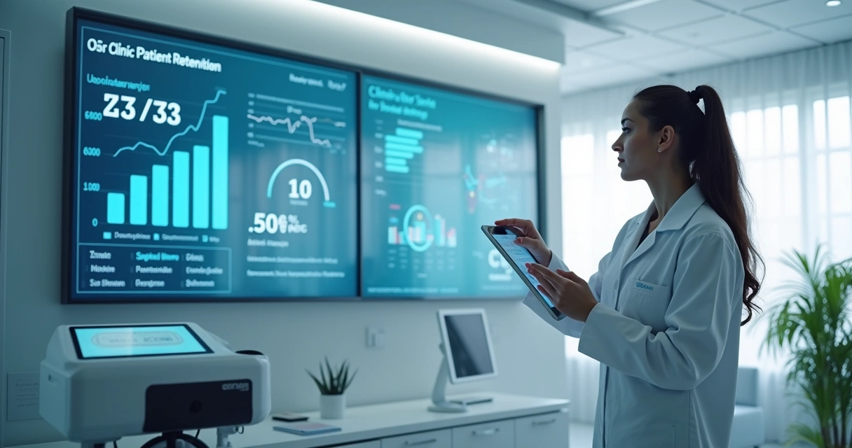 Painel digital de monitoramento de indicadores de clínica 