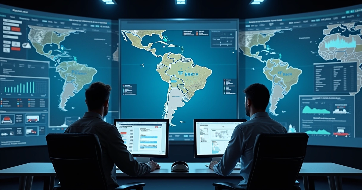 Painel digital de monitoramento de frota em tempo real 