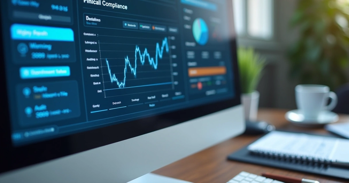 Dashboard de monitoramento fiscal em tela de computador