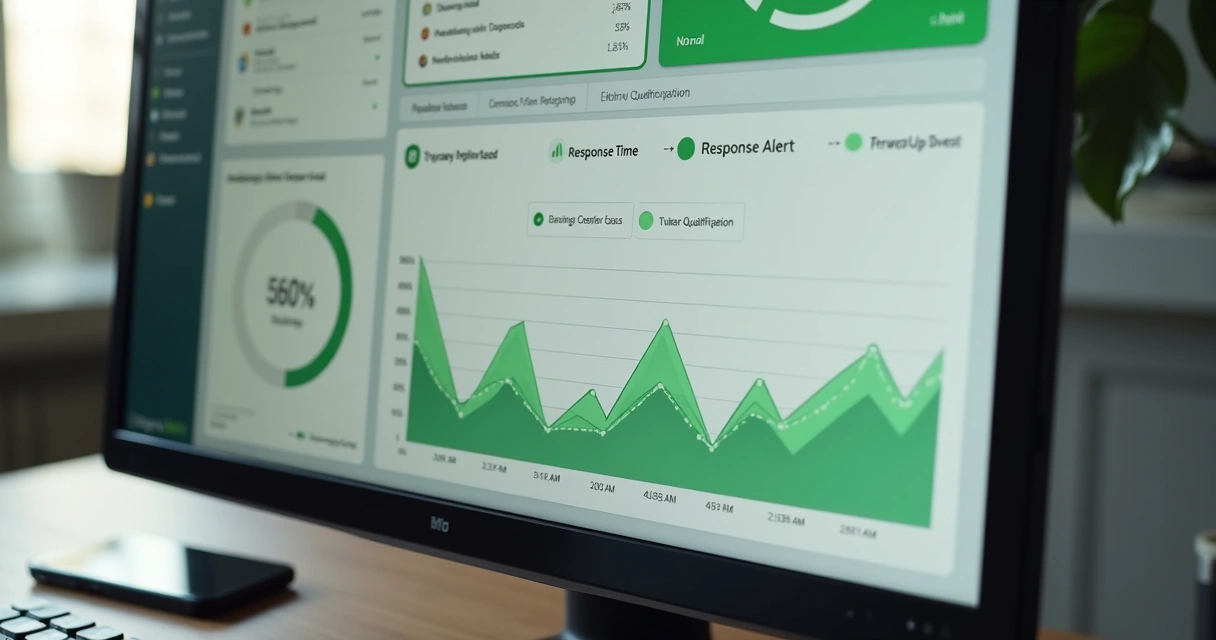 Painel com alertas de monitoramento de conversas comerciais 