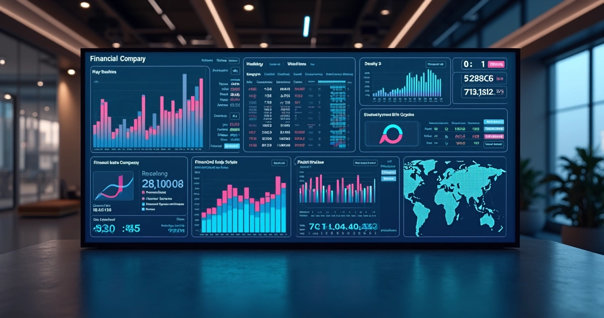 Dashboard exibindo múltiplas empresas em uma única tela 