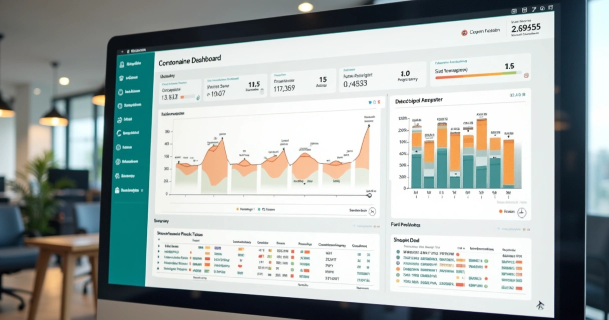 Painel de controle digital com demandas organizadas por condomínio