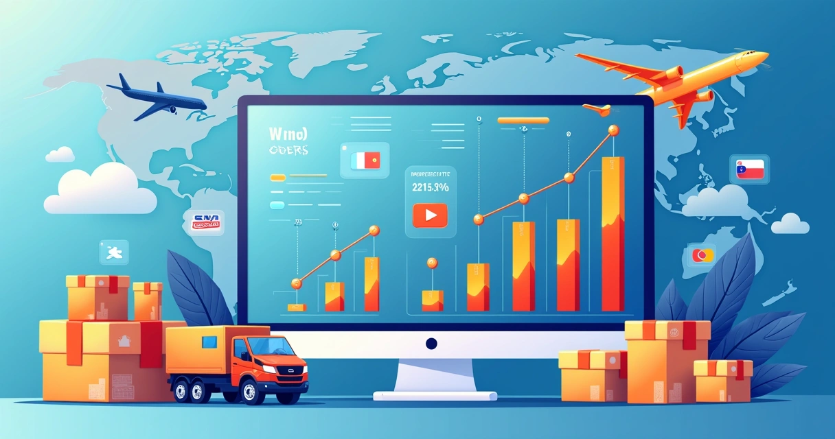 Painel mostrando volume elevado de vendas em dropshipping 