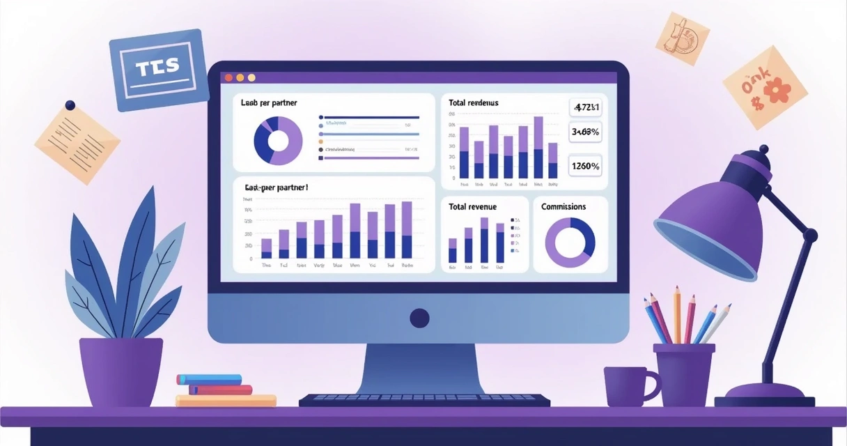 Painel simples de KPIs para parceiros de vendas 