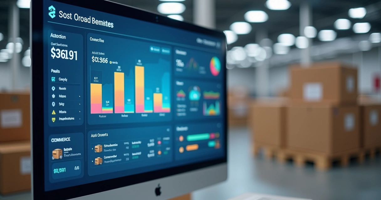 Painel digital com status de pedidos de e-commerce em tempo real