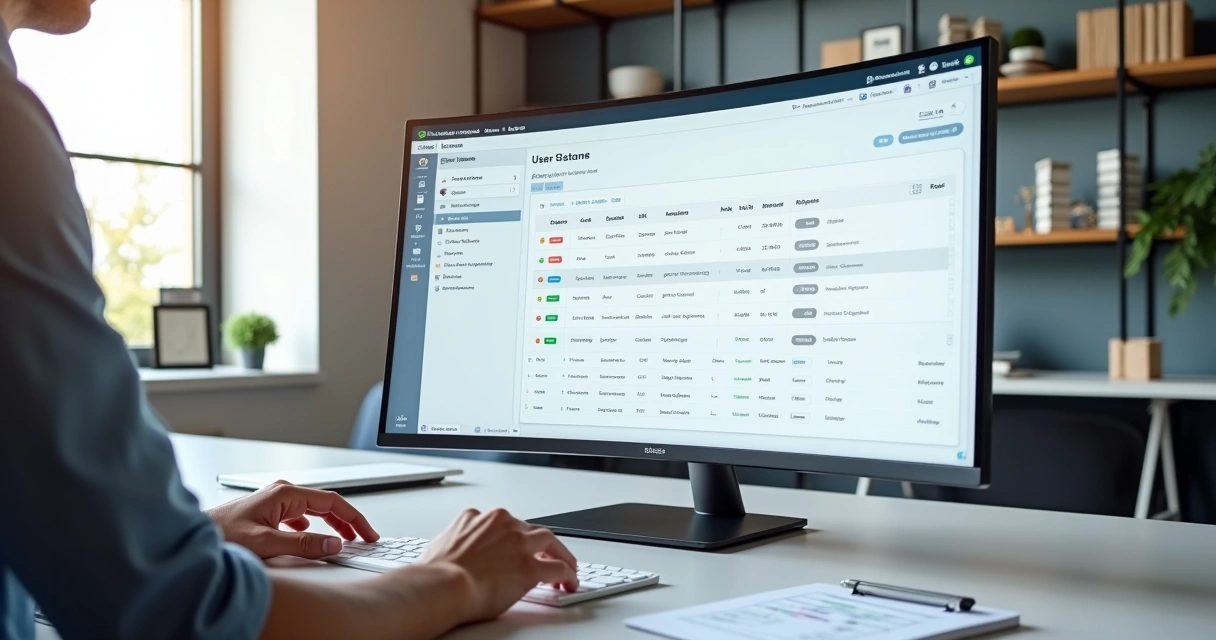 Painel de CRM imobiliário mostrando controle de acesso e permissões por usuário 