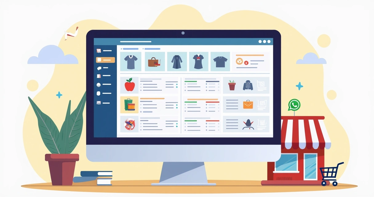 Painel administrativo simples de plataforma de catálogo digital 