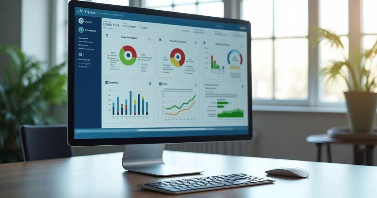 Painel de CRM com pontuação de leads e gráficos de conversão