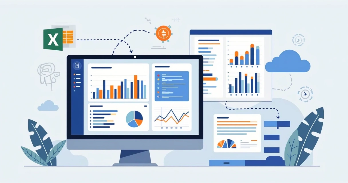 Painel interativo do Power BI com gráficos e tabelas 