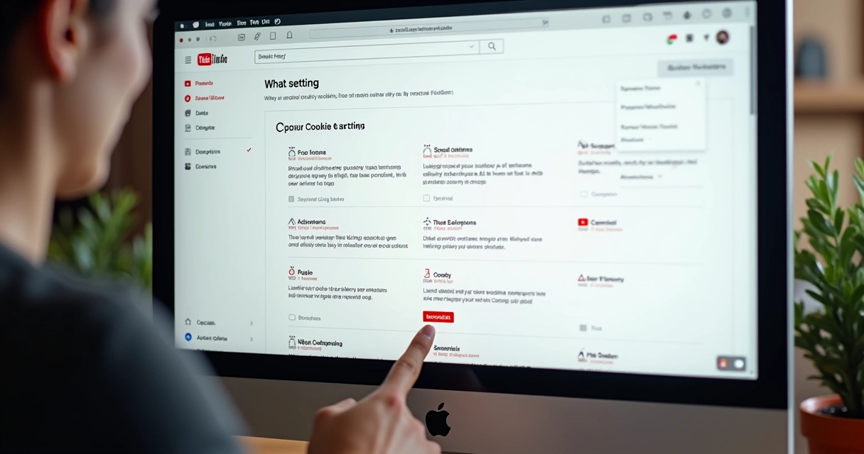Painel de privacidade com opções para ativar ou desativar cookies 
