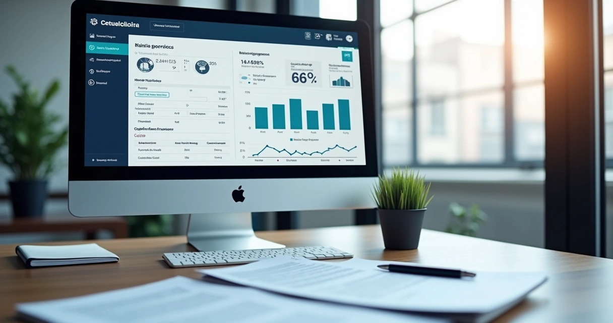 Painel com progresso e frequência de treinamento online 