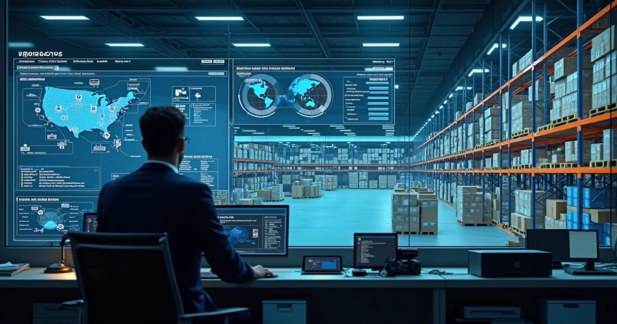 Tela de monitoramento logístico com mapas e indicadores 